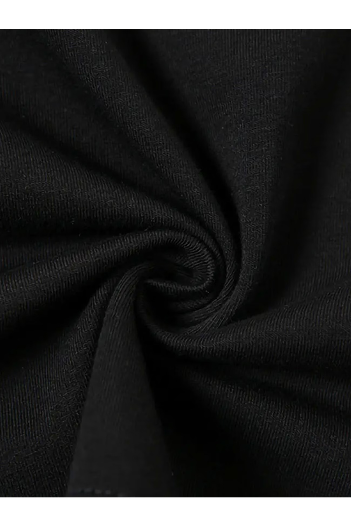 Unisex Oversize Baskılı Pamuklu Bisiklet Yaka Kısa Kollu T-shirt - Siyah - görsel 2