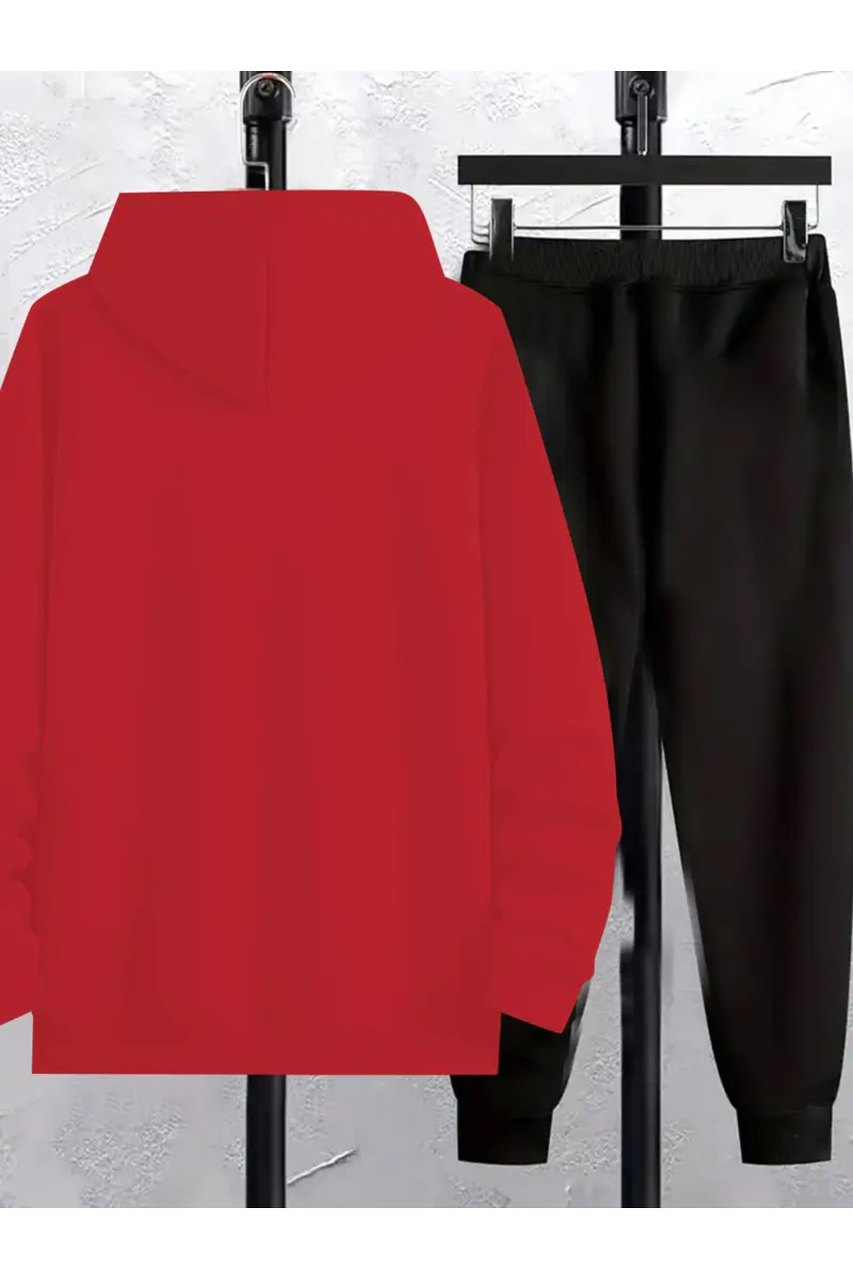 Unisex Barcelona España Hooded Sweatshirt + Jogger Tracksuit - Red