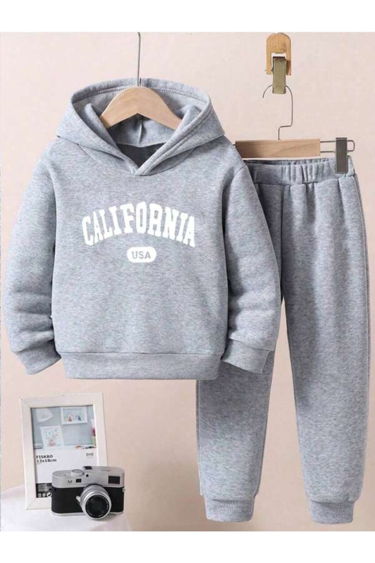 California USA Print Unisex Tracksuit - Grey