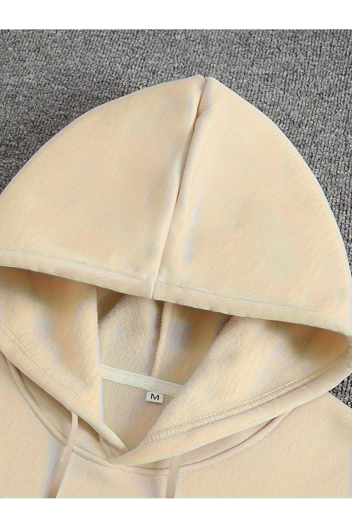 Katana Print Unisex Oversize Hooded Sweatshirt Hoodie - Beige - image 3