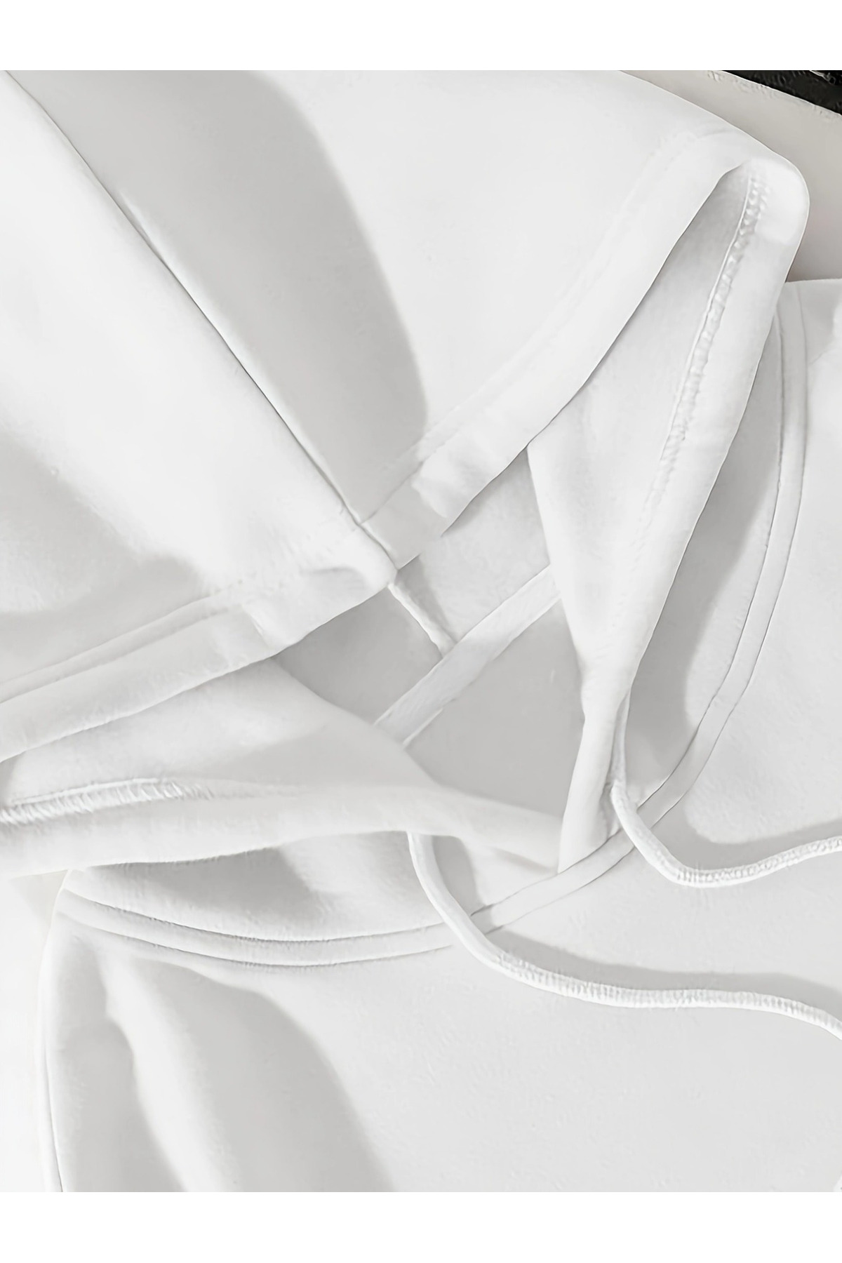 Katana Print Unisex Oversize Hooded Sweatshirt Hoodie - White - image 3