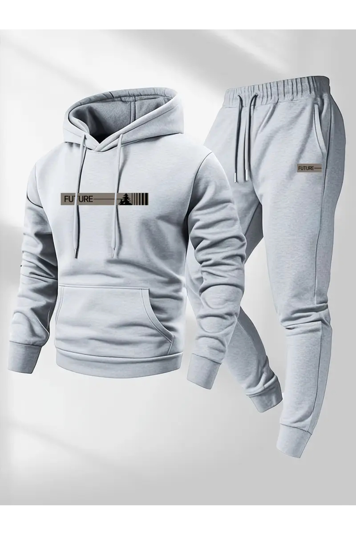 Unisex Oversize Future Hoodie & Jogger Tracksuit - Grey