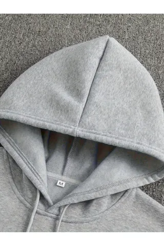 Katana Print Unisex Oversize Hooded Sweatshirt Hoodie - Grey - image 3