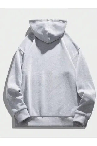 Great Smoky Mountains Bear Print Unisex Hooded Sweatshirt - Grey - image 2