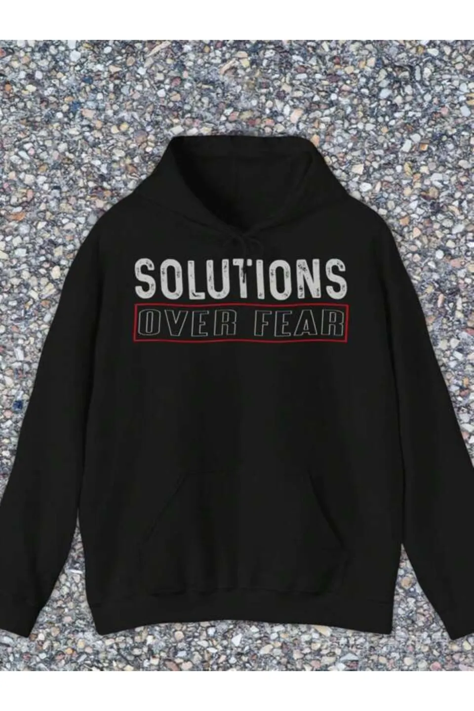 Motivation Lettering Unisex Hooded Sweatshirt - Black